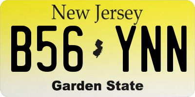 NJ license plate B56YNN