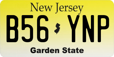 NJ license plate B56YNP