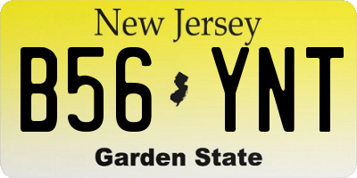 NJ license plate B56YNT