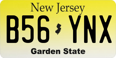 NJ license plate B56YNX