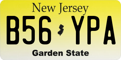 NJ license plate B56YPA