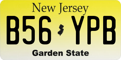 NJ license plate B56YPB