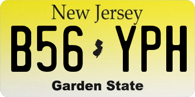 NJ license plate B56YPH