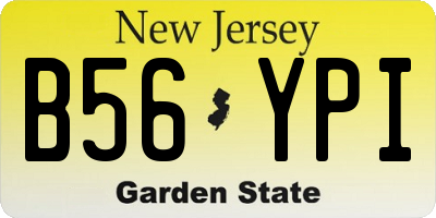 NJ license plate B56YPI