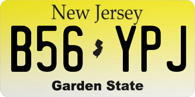 NJ license plate B56YPJ