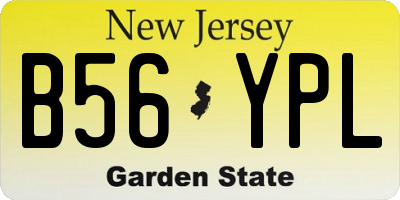 NJ license plate B56YPL