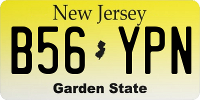 NJ license plate B56YPN