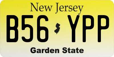NJ license plate B56YPP