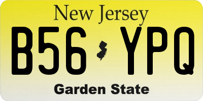 NJ license plate B56YPQ