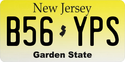 NJ license plate B56YPS
