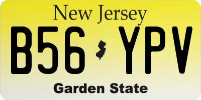 NJ license plate B56YPV