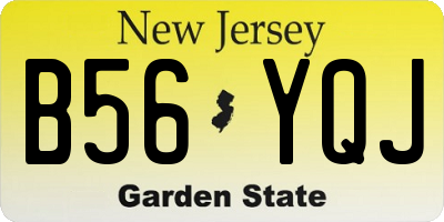 NJ license plate B56YQJ