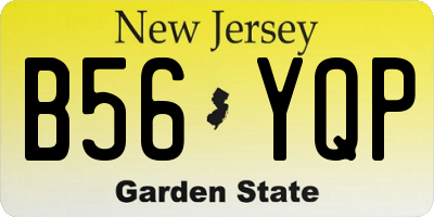 NJ license plate B56YQP