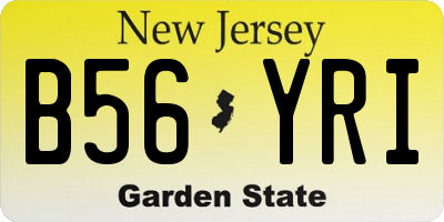 NJ license plate B56YRI