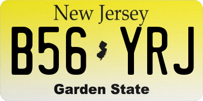 NJ license plate B56YRJ