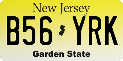 NJ license plate B56YRK