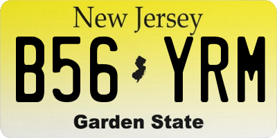 NJ license plate B56YRM