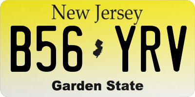 NJ license plate B56YRV