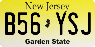 NJ license plate B56YSJ