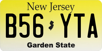 NJ license plate B56YTA