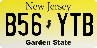NJ license plate B56YTB