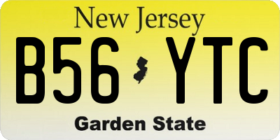 NJ license plate B56YTC