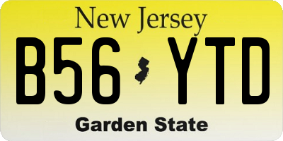NJ license plate B56YTD