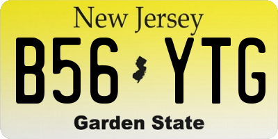 NJ license plate B56YTG