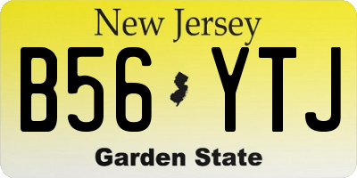 NJ license plate B56YTJ