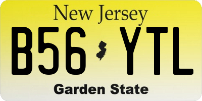 NJ license plate B56YTL