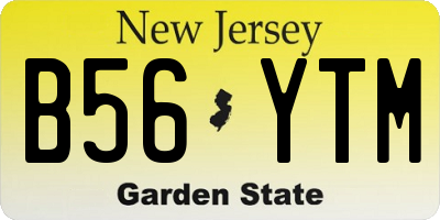 NJ license plate B56YTM