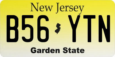 NJ license plate B56YTN