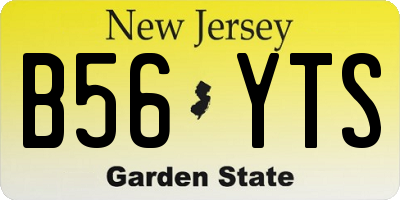 NJ license plate B56YTS