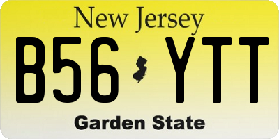NJ license plate B56YTT