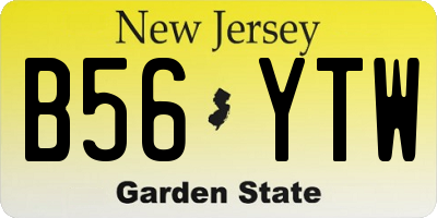 NJ license plate B56YTW