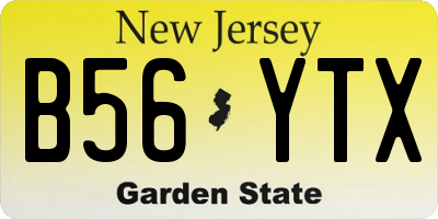 NJ license plate B56YTX