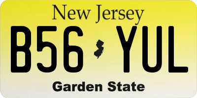 NJ license plate B56YUL