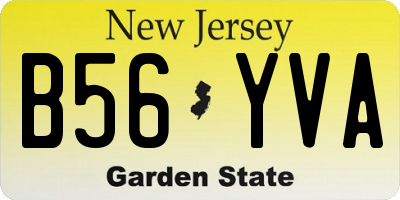 NJ license plate B56YVA