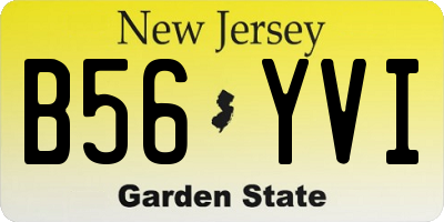 NJ license plate B56YVI