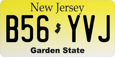 NJ license plate B56YVJ