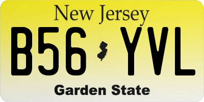 NJ license plate B56YVL