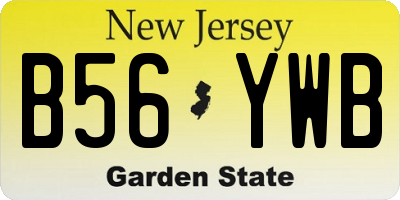 NJ license plate B56YWB