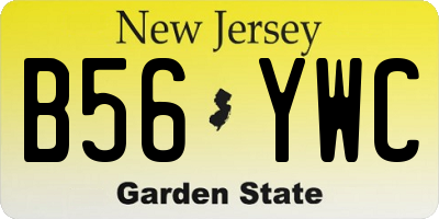 NJ license plate B56YWC