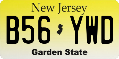 NJ license plate B56YWD