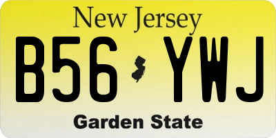 NJ license plate B56YWJ