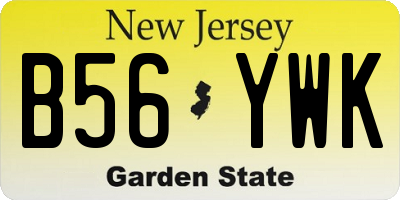 NJ license plate B56YWK
