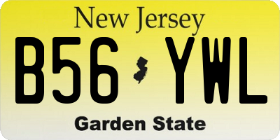 NJ license plate B56YWL