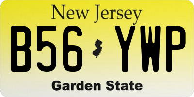 NJ license plate B56YWP
