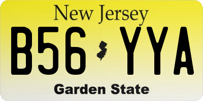 NJ license plate B56YYA