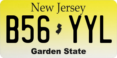 NJ license plate B56YYL